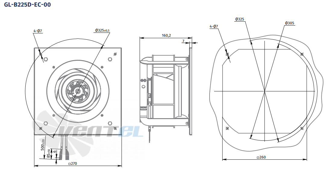 Blauberg BLAUBERG GL-B225D-EC-00 - описание, технические характеристики, графики