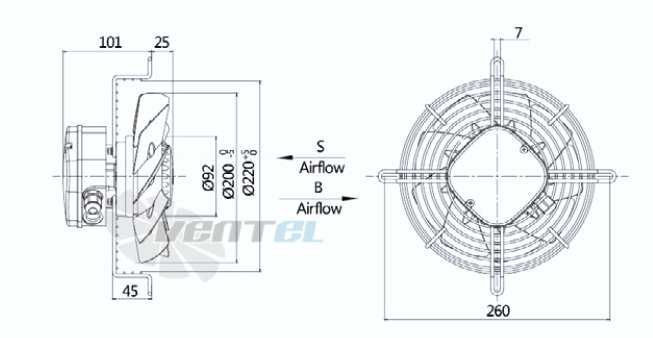 Weiguang YWF4D-200-S-92/15-G - описание, технические характеристики, графики