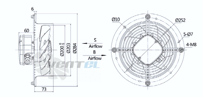 Weiguang YWF4D-200-S-92/15-R - описание, технические характеристики, графики