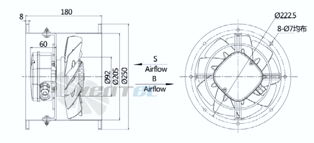 Weiguang YWF4D-200-S-92/15-T - описание, технические характеристики, графики