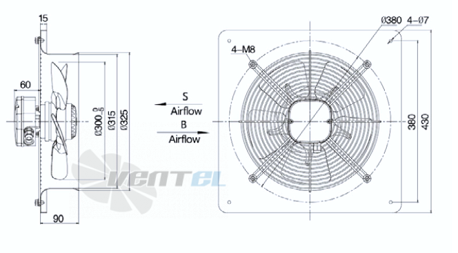 Weiguang YWF-4D-300-S-92/35-B0 - описание, технические характеристики, графики