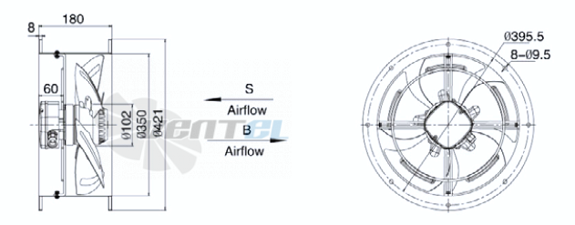 Weiguang YWF-4D-350-B-102/47-T - описание, технические характеристики, графики