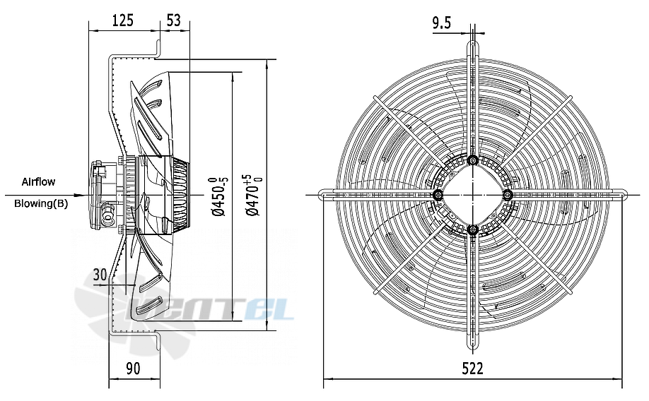 Weiguang WEIGUANG YWF4D-450B-137/35-G - описание, технические характеристики, графики