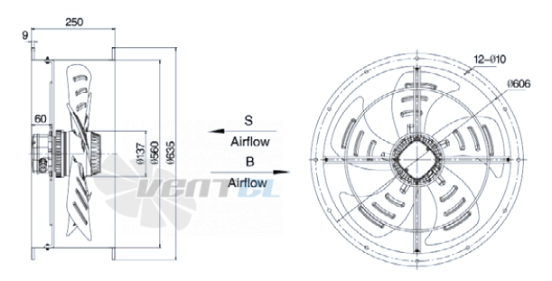 Weiguang YWF-4D-550-S-137/60-T - описание, технические характеристики, графики