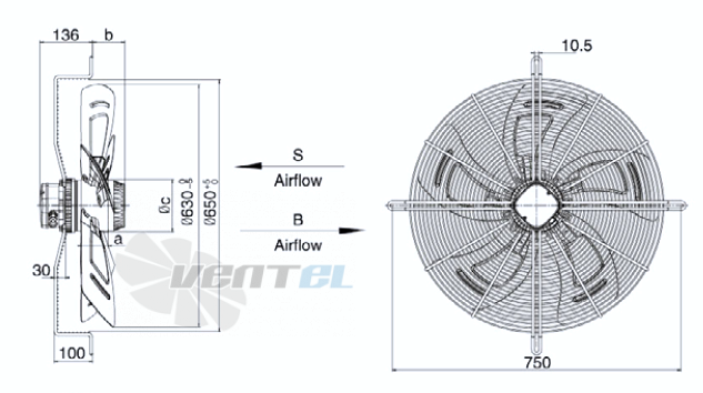 Weiguang YWF-8D-630-S-137/50-G - описание, технические характеристики, графики