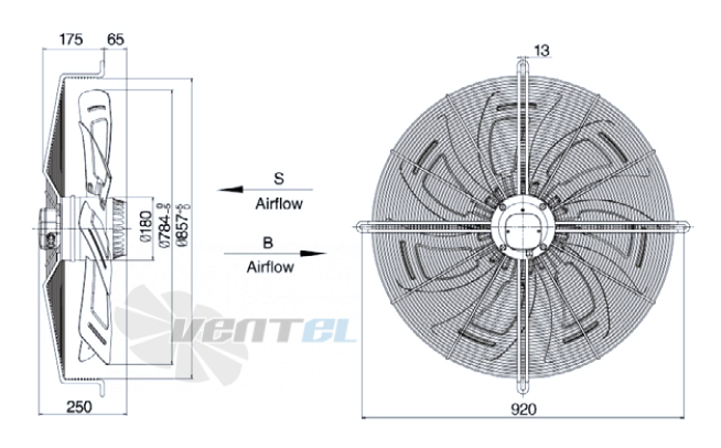 Weiguang YWF-8D-800-S-180/75-G - описание, технические характеристики, графики