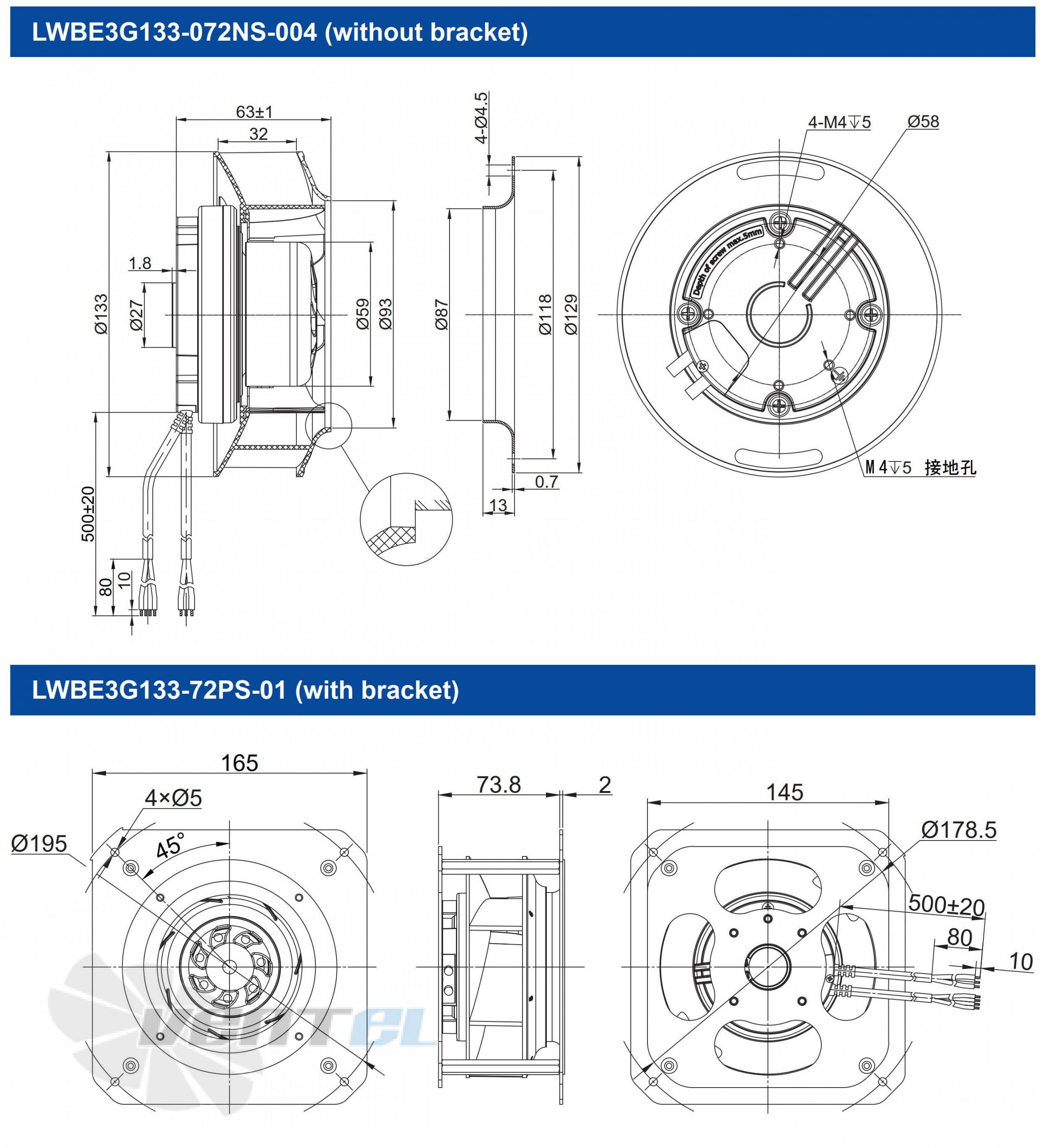 Longwell LWBE3G133-72PS-01 - описание, технические характеристики, графики