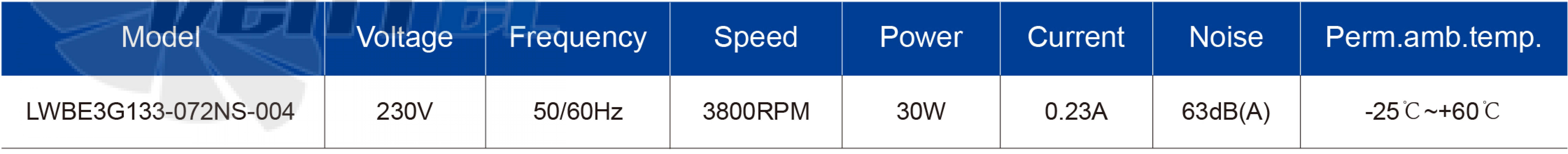 Longwell LWBE3G133-072NS-004 - описание, технические характеристики, графики