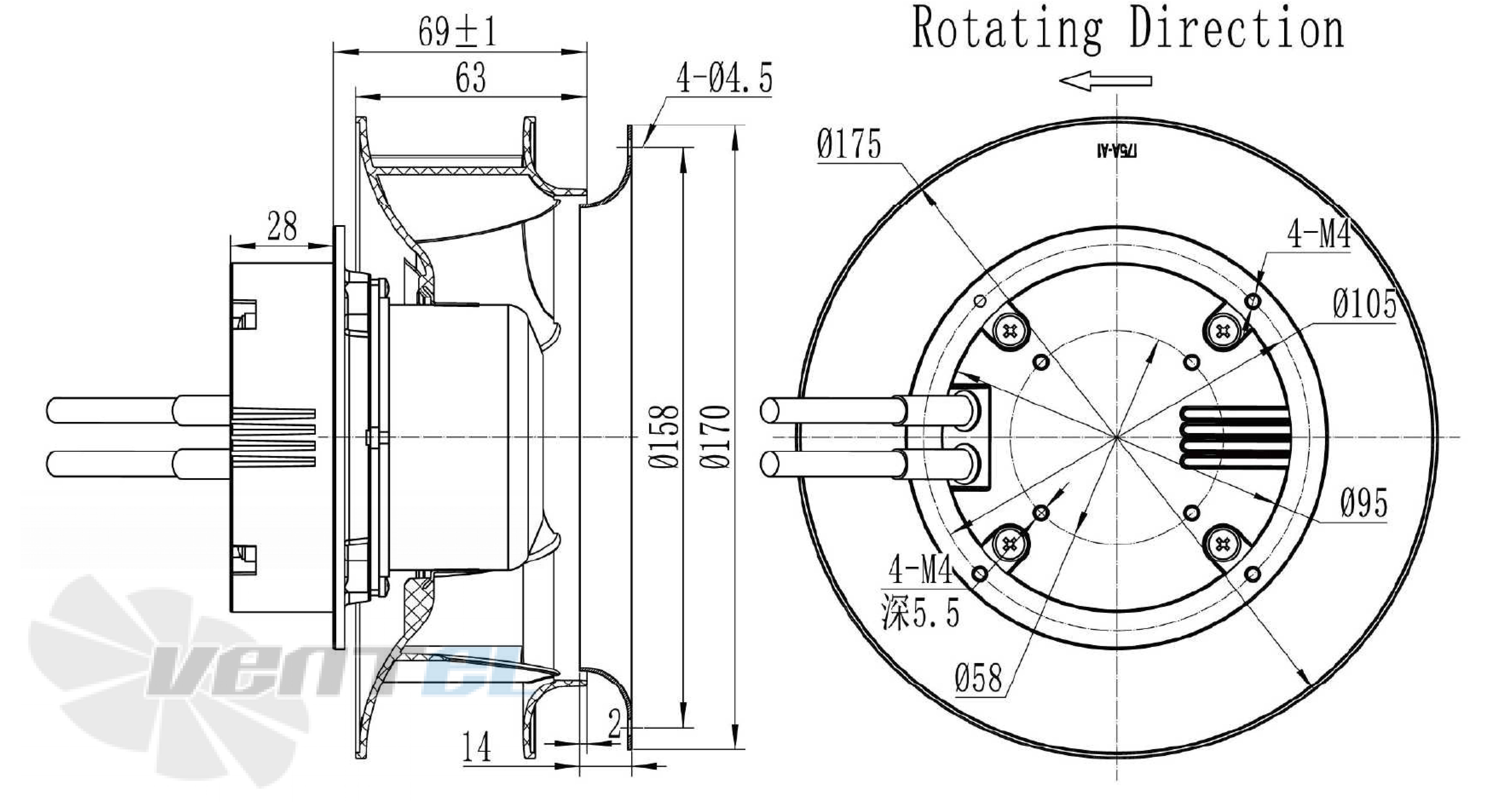 Longwell LWBE3G175-072NS-004 - описание, технические характеристики, графики