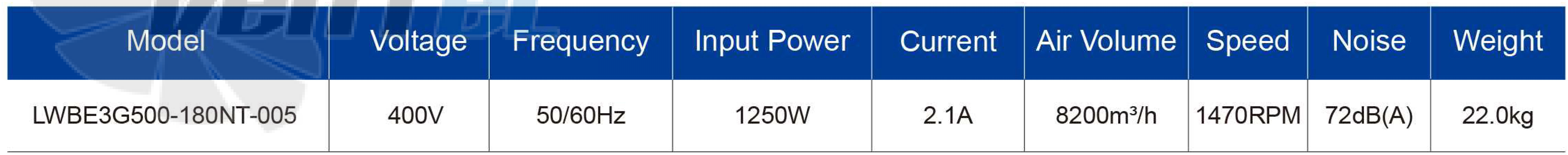 Longwell LWBE3G500-180NT-005 - описание, технические характеристики, графики