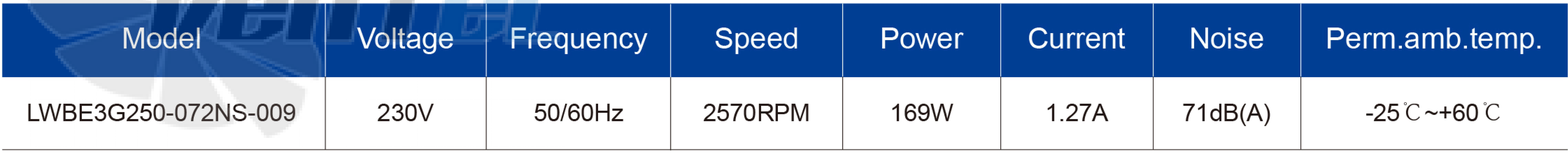 Longwell LWBE3G250-072NS-009 - описание, технические характеристики, графики