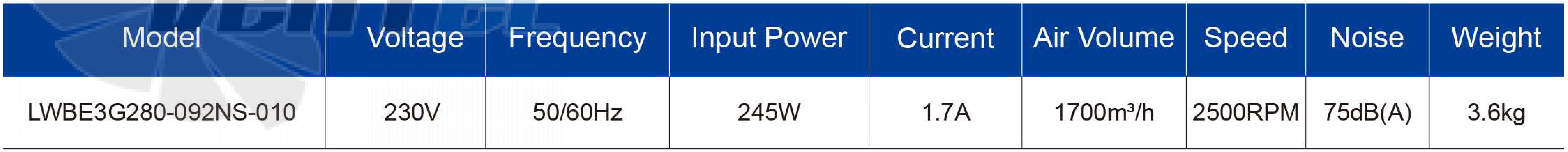 Longwell LWBE3G280-092NS-010 - описание, технические характеристики, графики