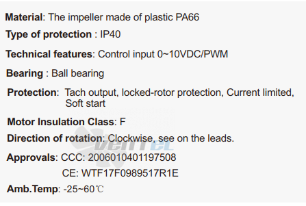 Fans-tech AF200D3-DF0-01 - описание, технические характеристики, графики