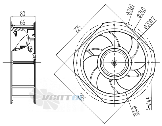 Fans-tech AF200D3-DF0-01 - описание, технические характеристики, графики