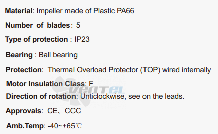 Fans-tech AF290A2-AG6-00 - описание, технические характеристики, графики