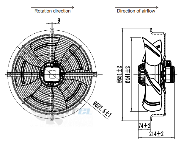 Fans-tech AF450A2-AG5-04 - описание, технические характеристики, графики