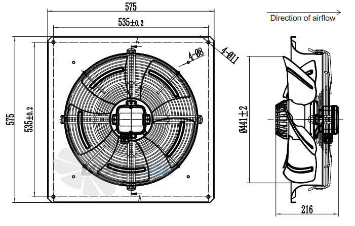 Fans-tech AF450B2-AL5-00 - описание, технические характеристики, графики