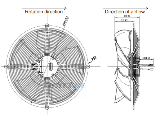 Fans-tech AF500F5-AGT-00 - описание, технические характеристики, графики