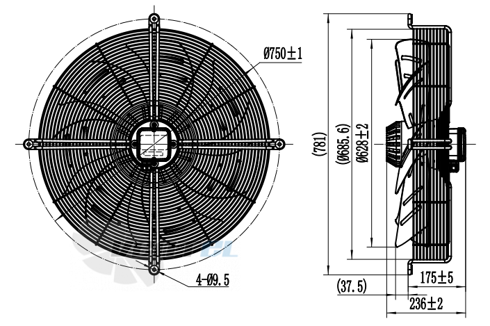 Fans-tech AF630A3-AG5-00 - описание, технические характеристики, графики