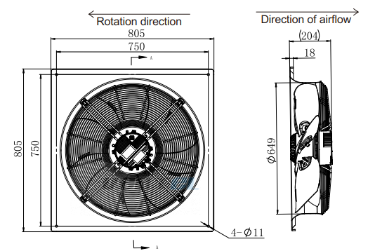 Fans-tech AF630F5-112-A00 - описание, технические характеристики, графики