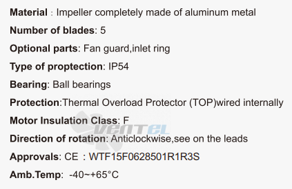 Fans-tech AF800B3-AL5-00 - описание, технические характеристики, графики