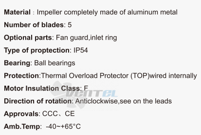 Fans-tech AF900B3-AL5-00 - описание, технические характеристики, графики