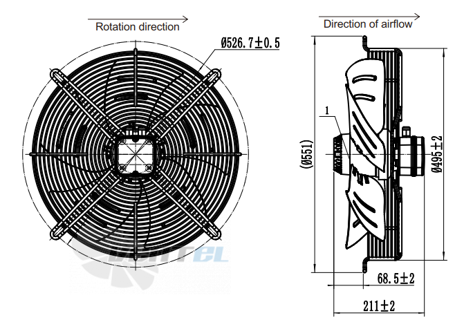 Fans-tech AG450B3-AK5-00 - описание, технические характеристики, графики