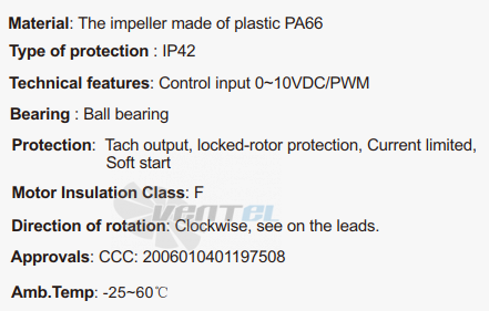 Fans-tech AR180D3-DF0-00 - описание, технические характеристики, графики