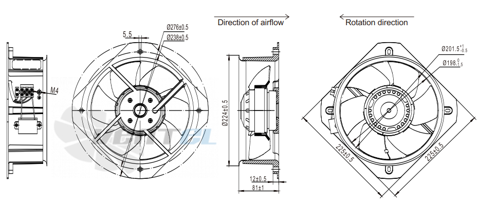 Fans-tech AR200A1-AF5-00 - описание, технические характеристики, графики