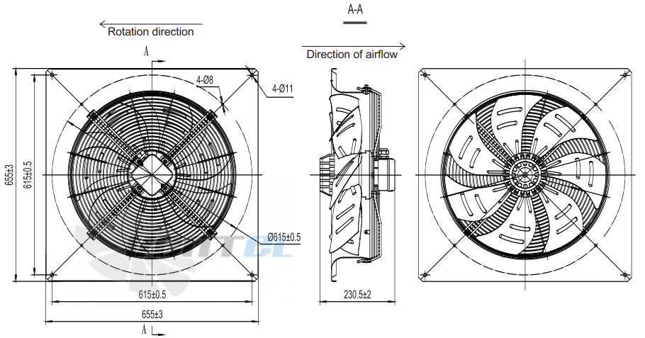 Fans-tech AS500B2-AL5-00 - описание, технические характеристики, графики