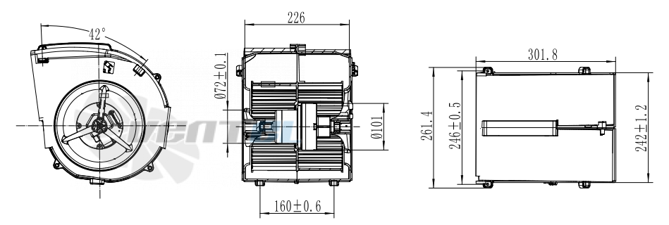 Fans-tech DH196F4-055-000-402 - описание, технические характеристики, графики