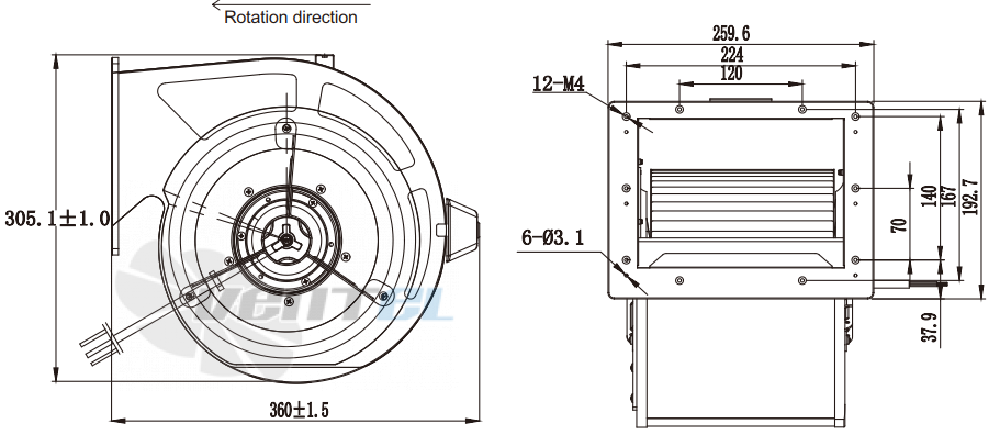 Fans-tech DH220A2-AF5-00 - описание, технические характеристики, графики