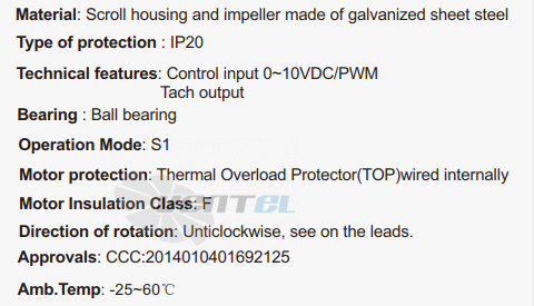 Fans-tech DH230F5-AGT-00 - описание, технические характеристики, графики