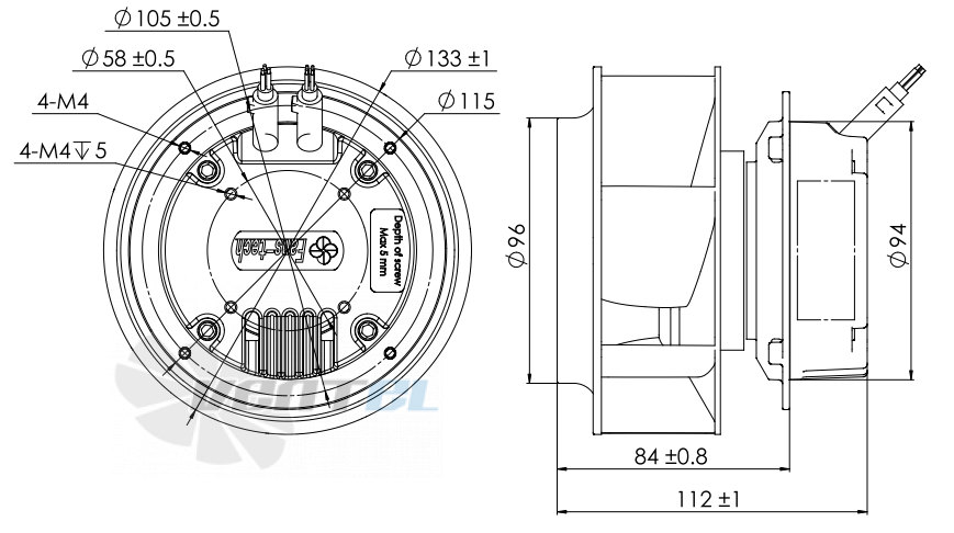 Fans-tech SC133E2-055-000-101 - описание, технические характеристики, графики