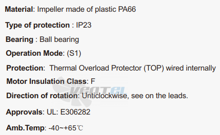 Fans-tech SC190A1-AC6-12 - описание, технические характеристики, графики