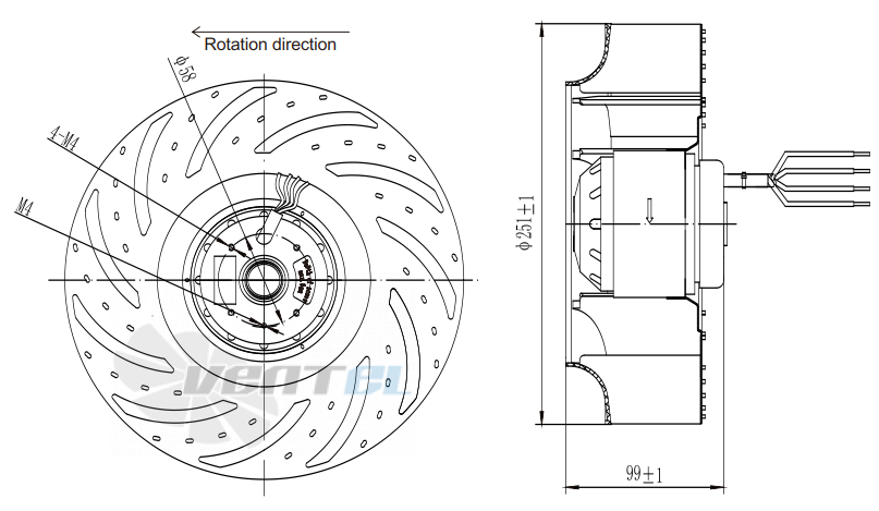 Fans-tech SC250A1-AC6-16 - описание, технические характеристики, графики