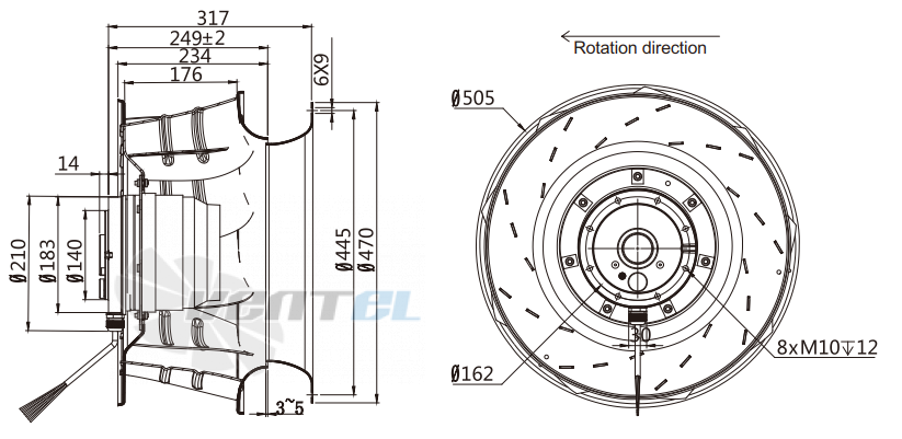 Fans-tech SC500B2-AL5-00 - описание, технические характеристики, графики