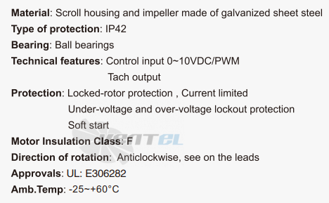 Fans-tech SH120E2-ACT-00 - описание, технические характеристики, графики