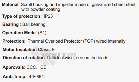 Fans-tech SH140A1-AGT-01 - описание, технические характеристики, графики