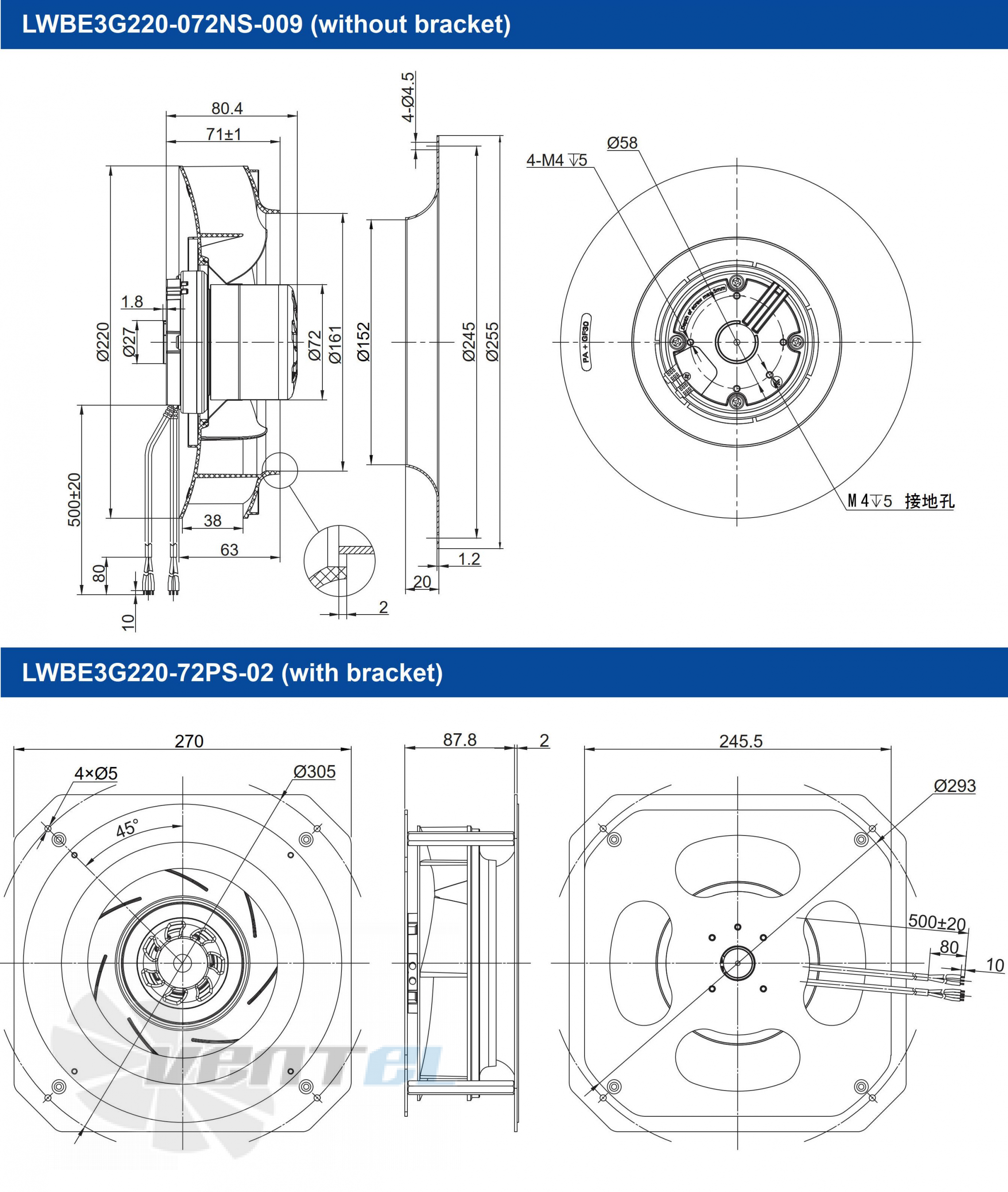 Longwell LWBE3G220-72PS-02 - описание, технические характеристики, графики