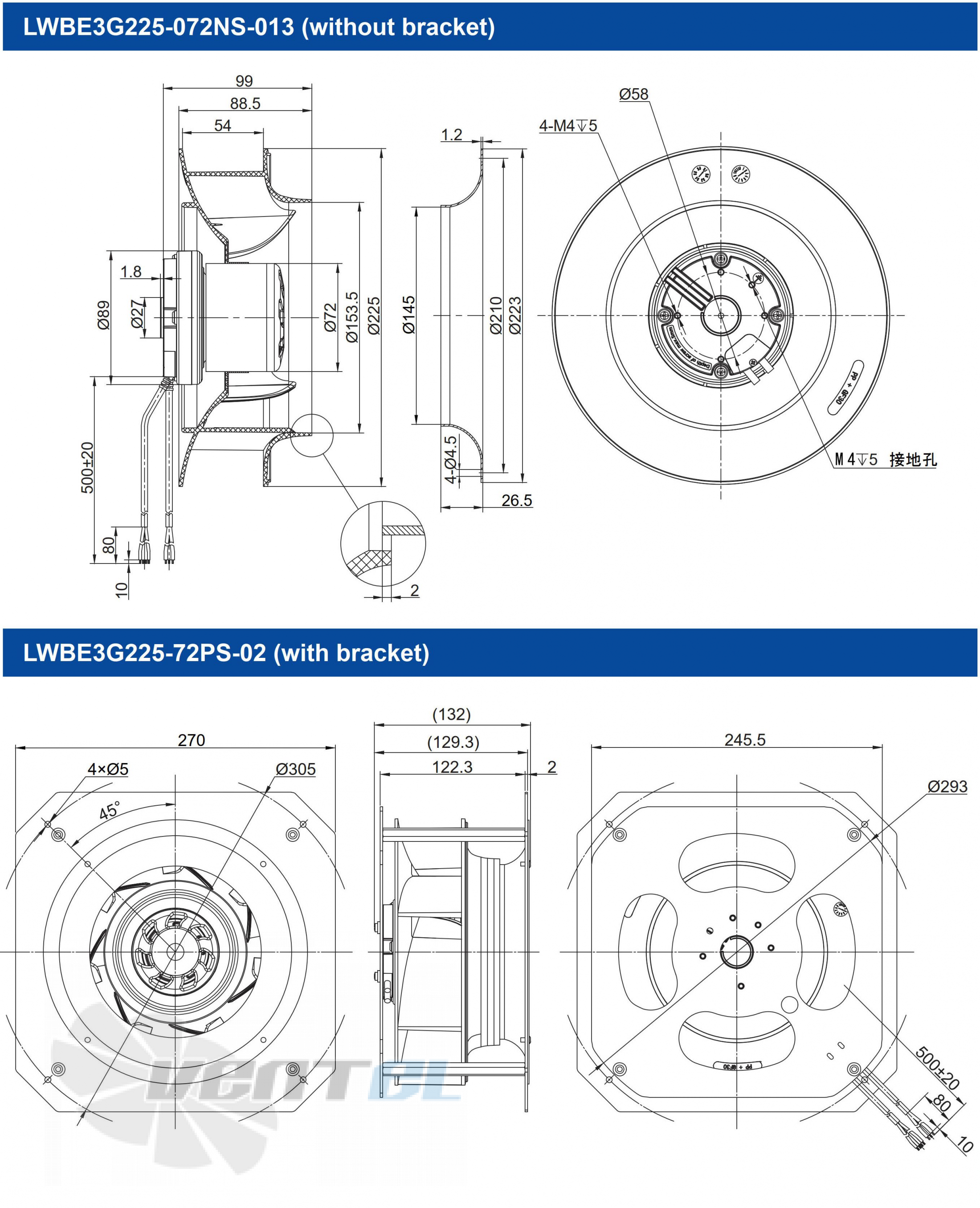 Longwell LWBE3G225-72PS-02 - описание, технические характеристики, графики