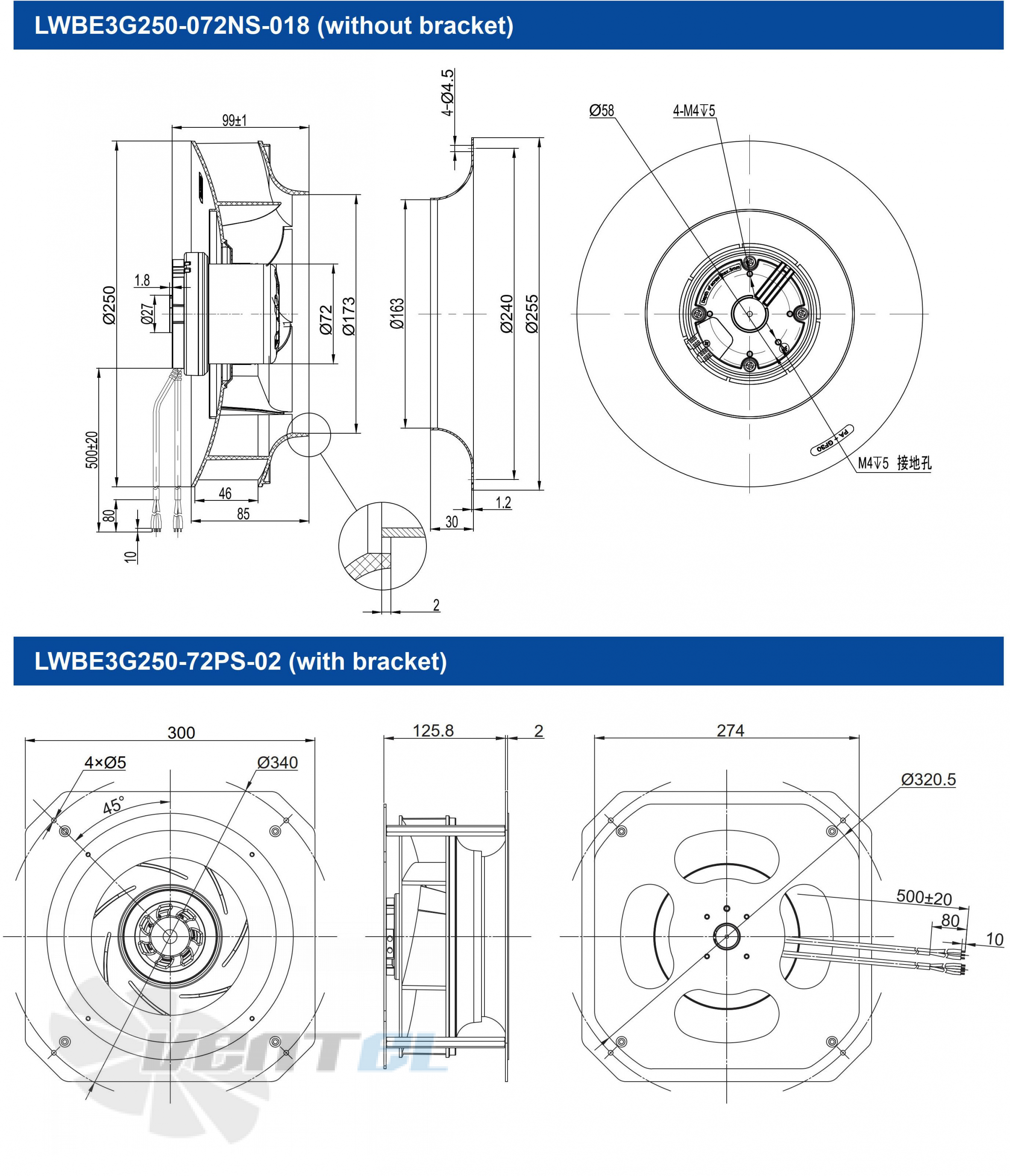 Longwell LWBE3G250-72PS-02 - описание, технические характеристики, графики