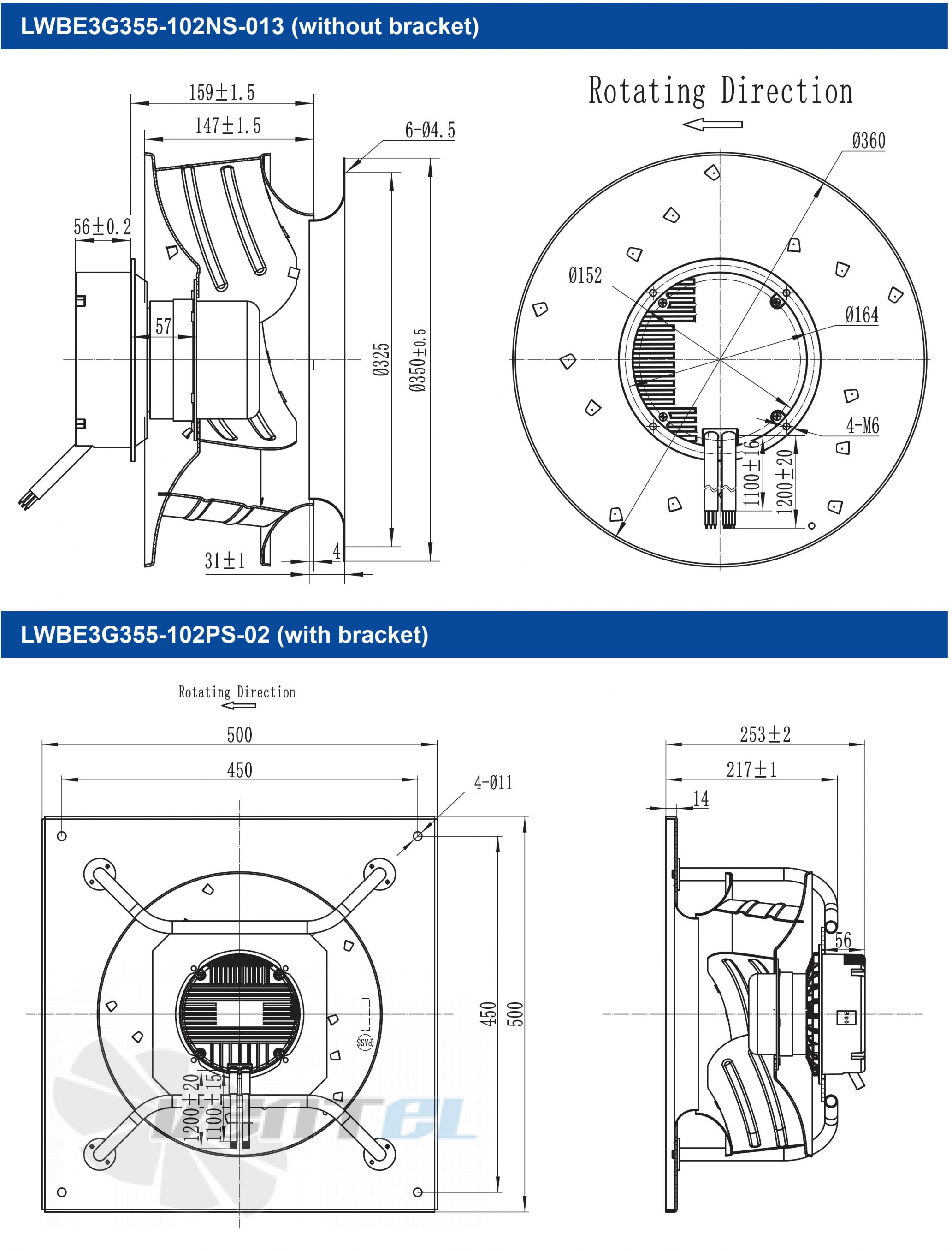 Longwell LWBE3G355-102PS-02 - описание, технические характеристики, графики