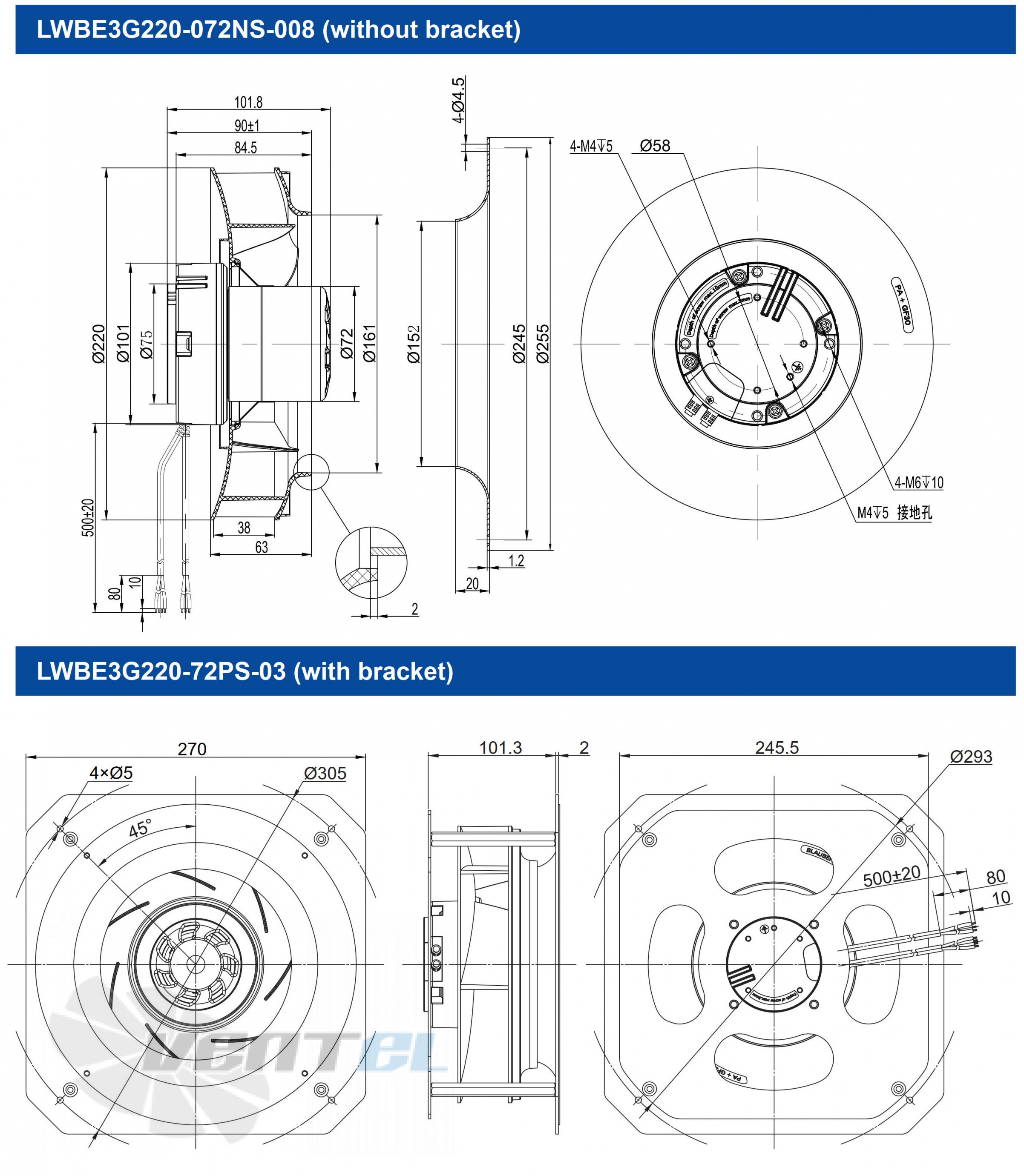 Longwell LWBE3G220-72PS-03 - описание, технические характеристики, графики