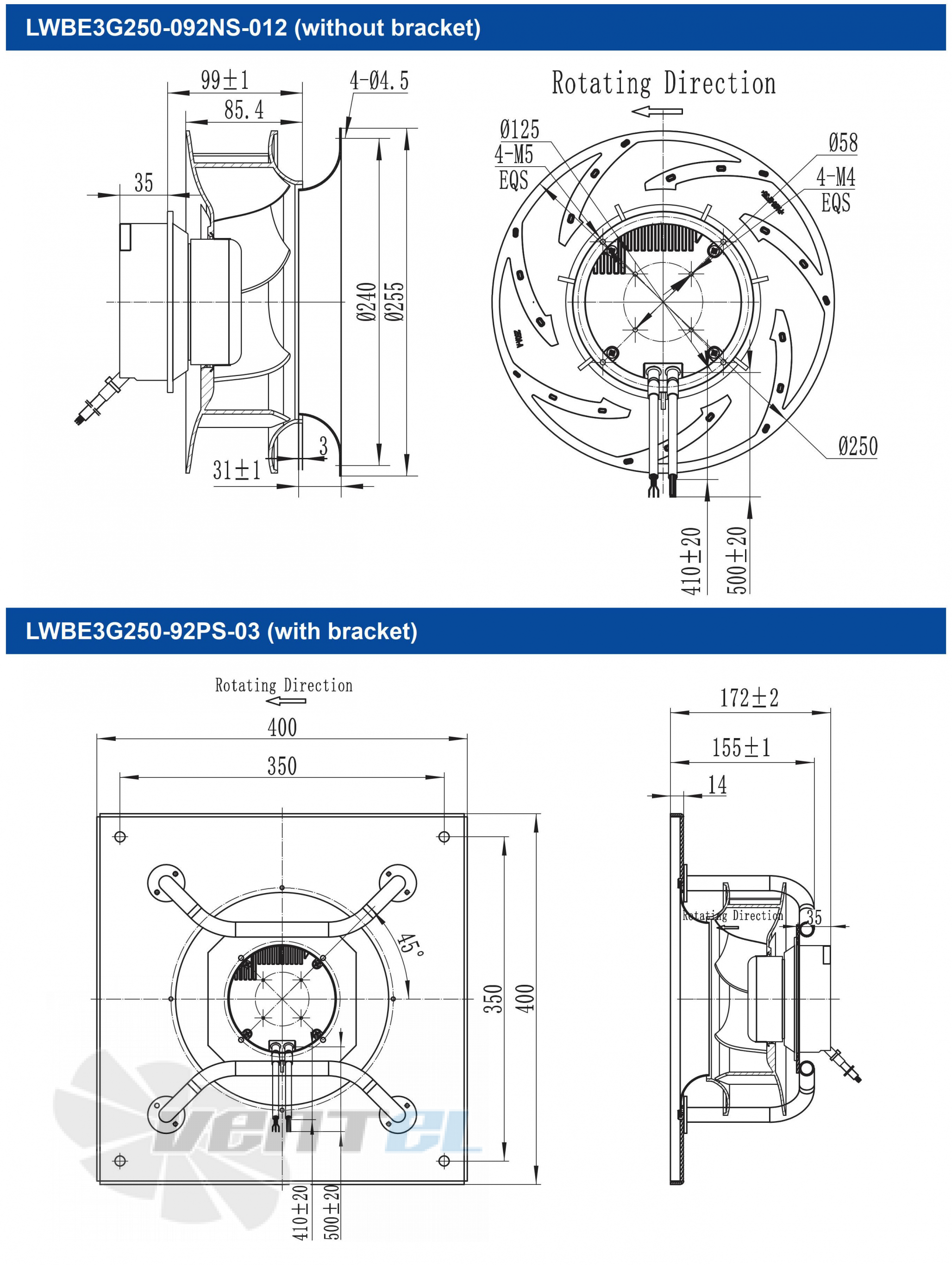 Longwell LWBE3G250-92PS-03 - описание, технические характеристики, графики