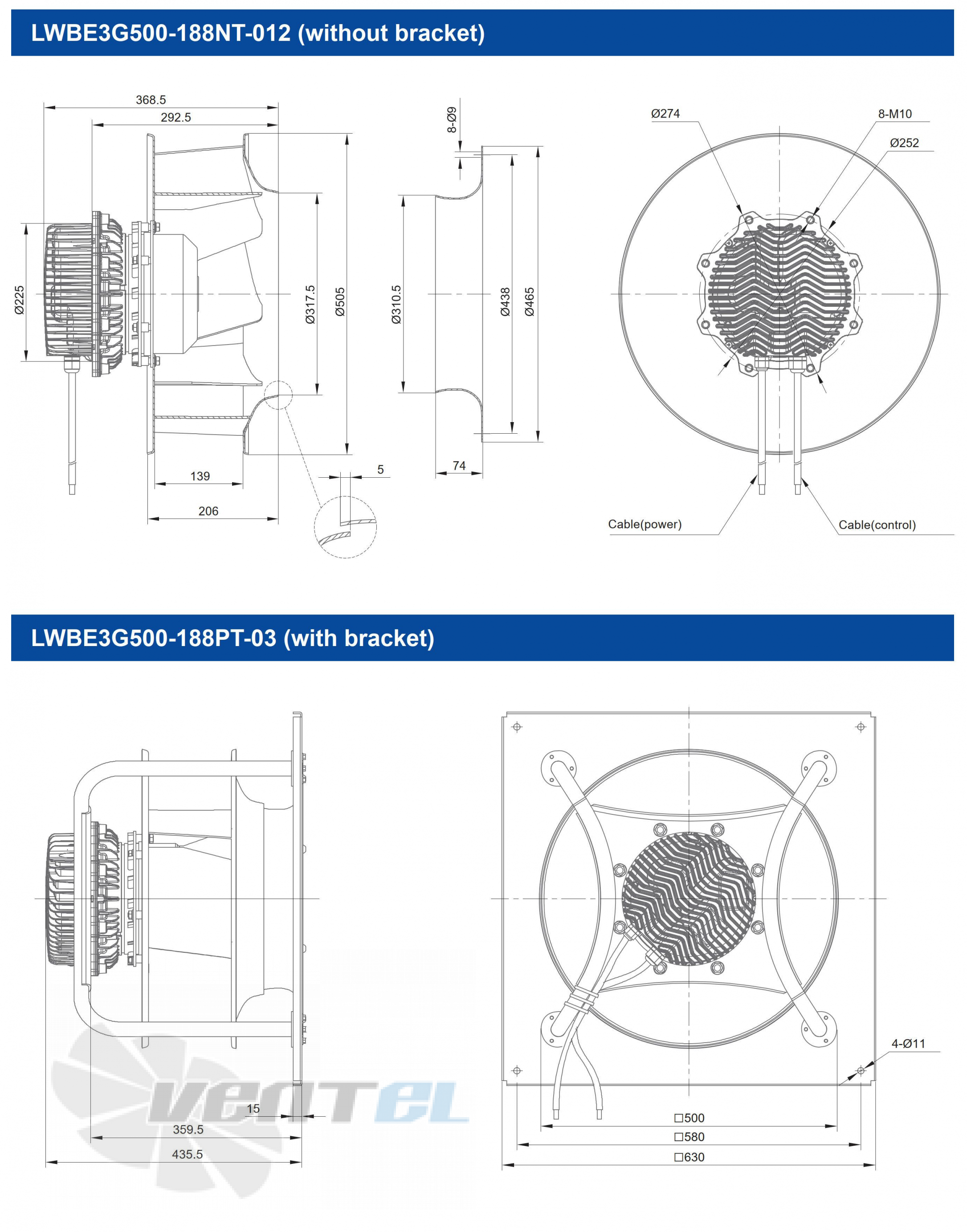 Longwell LWBE3G500-188PT-03 - описание, технические характеристики, графики