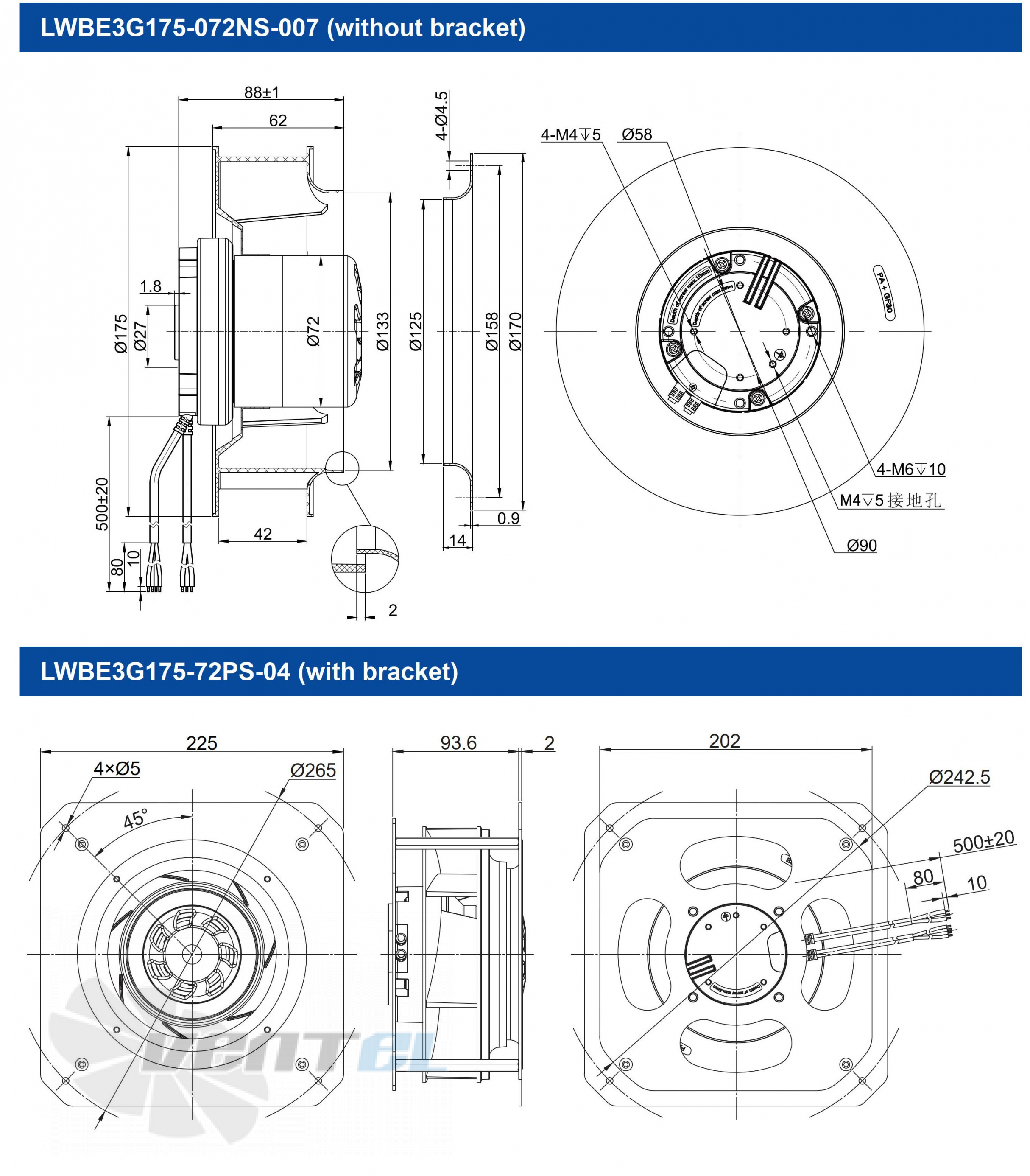 Longwell LWBE3G175-72PS-04 - описание, технические характеристики, графики