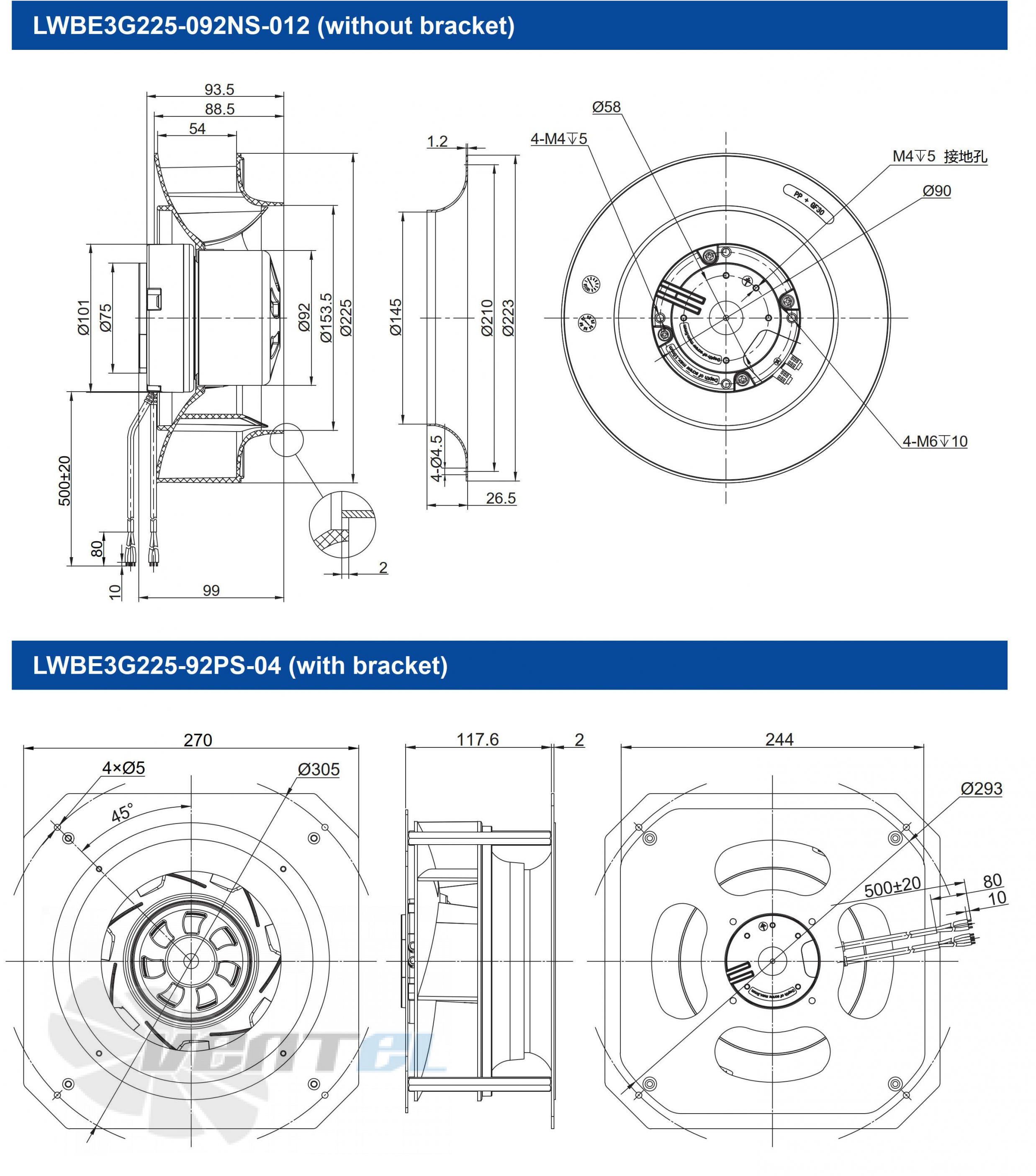 Longwell LWBE3G225-92PS-04 - описание, технические характеристики, графики