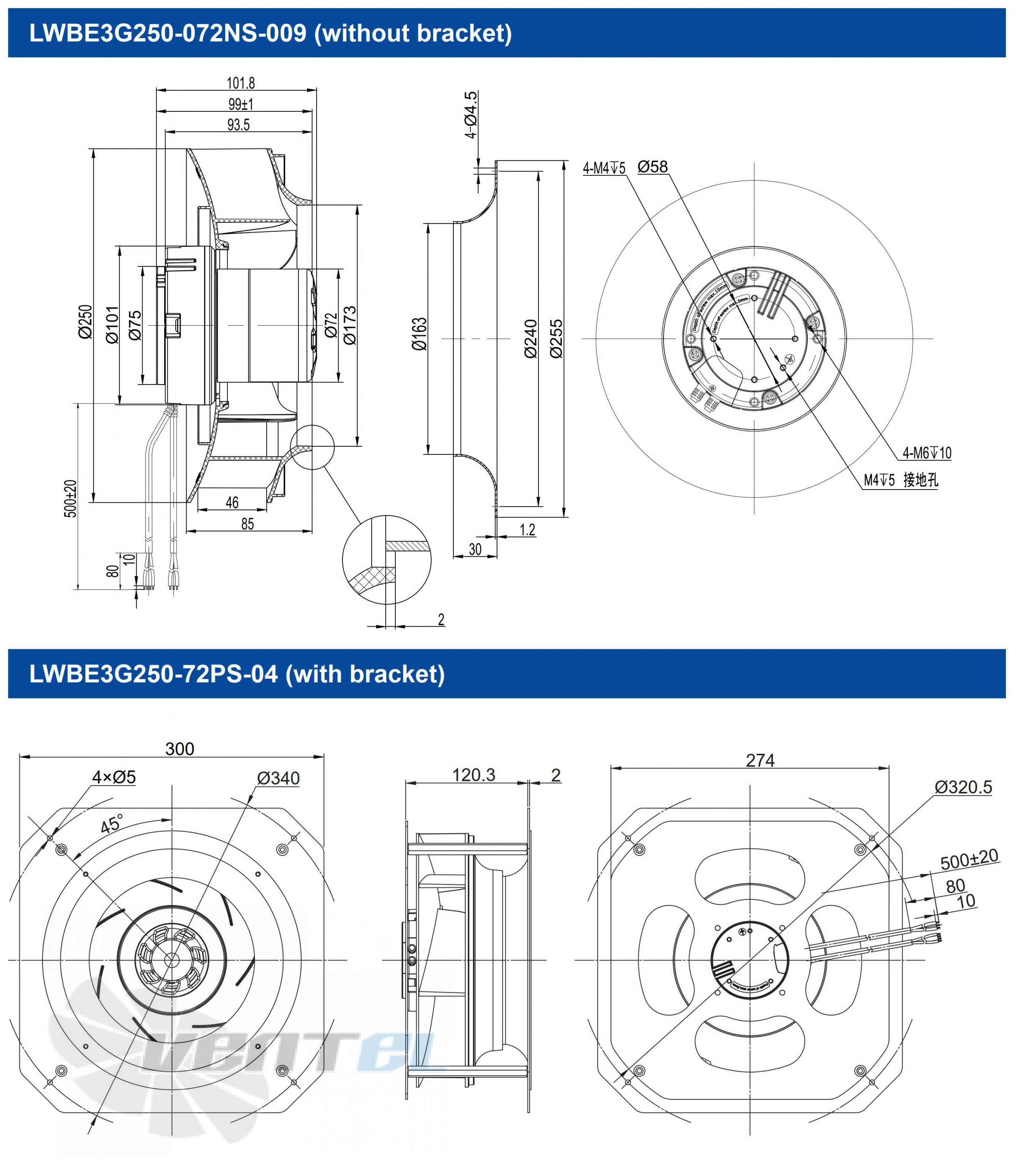 Longwell LWBE3G250-72PS-04 - описание, технические характеристики, графики