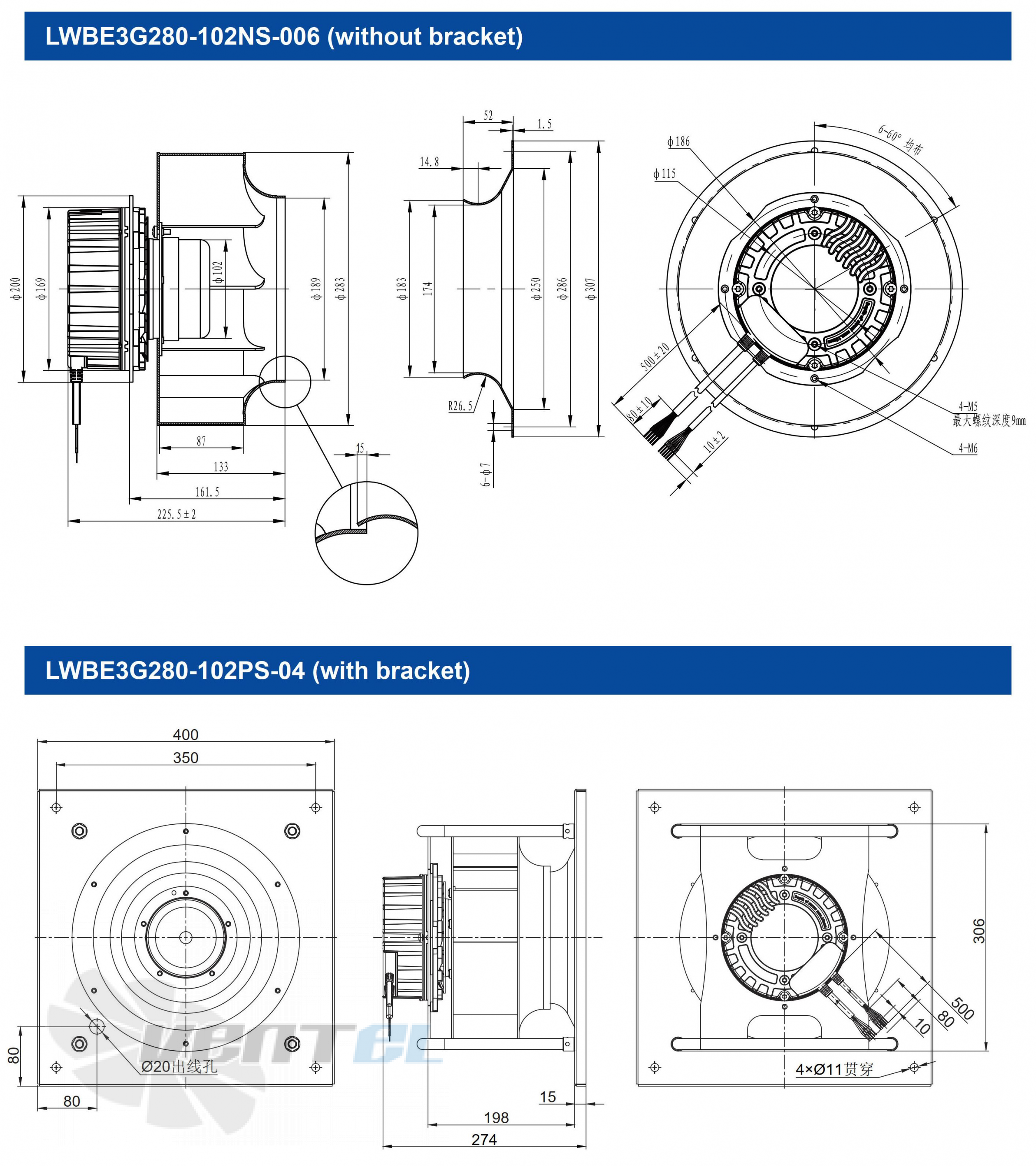 Longwell LWBE3G280-102PS-04 - описание, технические характеристики, графики